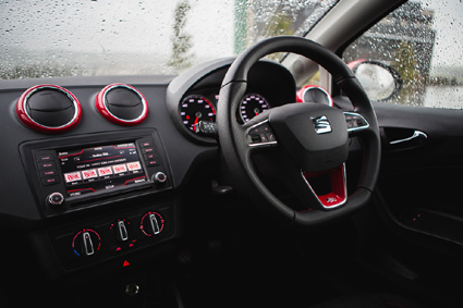 Inside the Seat Ibiza FR